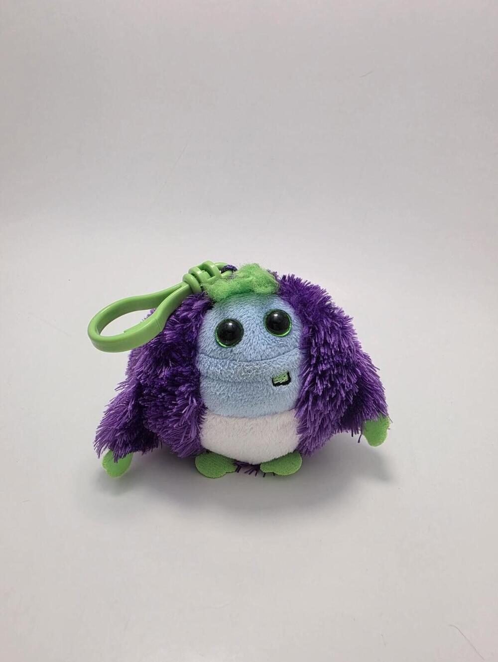 TY Monstaz Key Clip “Frankie” the Purple Green Monster No Hang Tag (3 inch)